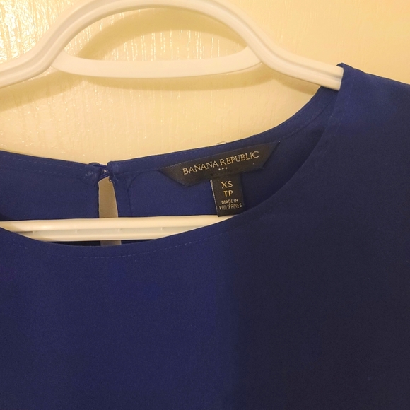 Banana Republic Navy Chiffon Top with Bow Detail - Picture 4 of 5